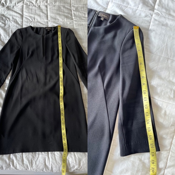 T. Babaton Black V-Neck 3/4 Sleeve Mini Dress Size 0 - Picture 14 of 16